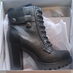 Dream Pairs Black Lace Up Ankle Boots